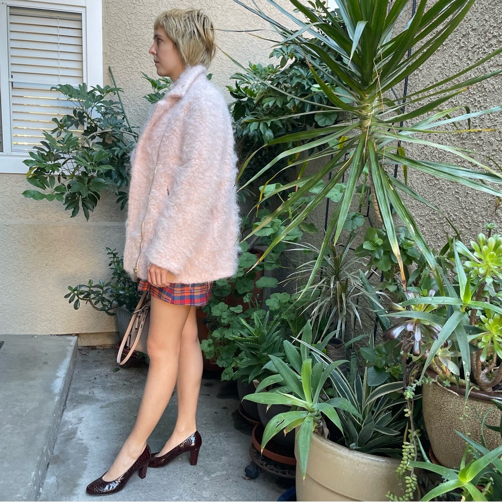 Dusty pink Zara wool/ mohair blend knitted jacket - Picture 3 of 16